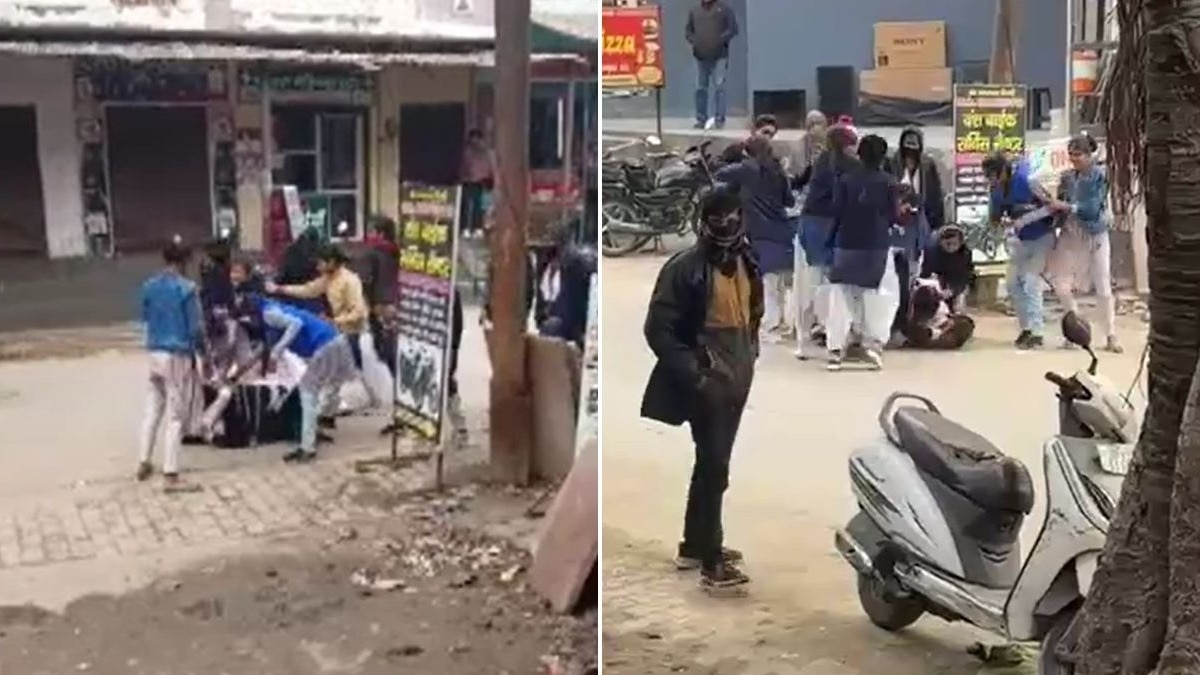 यूपी के बागपत में 'एक ही लड़के को पसंद करने' को लेकर स्कूल यूनिफॉर्म में लड़कियों के बीच मारपीट हो गई